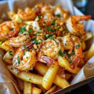 Garlic Shrimp Loaded Fries